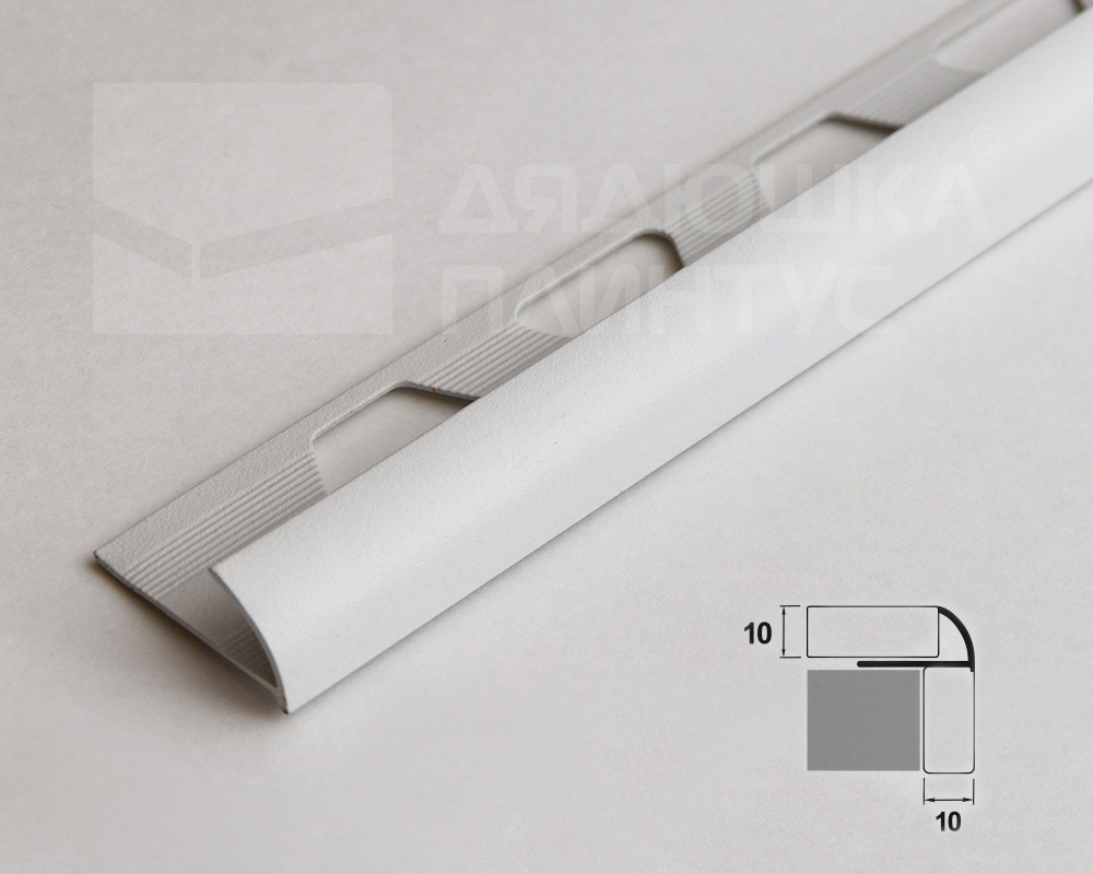 Алюминиевый наружный профиль ПО-9 (92481PF7)  белый муар 2,7 м.